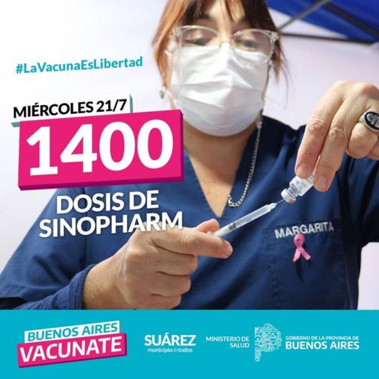 LLEGARON 1400 DOSIS DE SINOPHARM