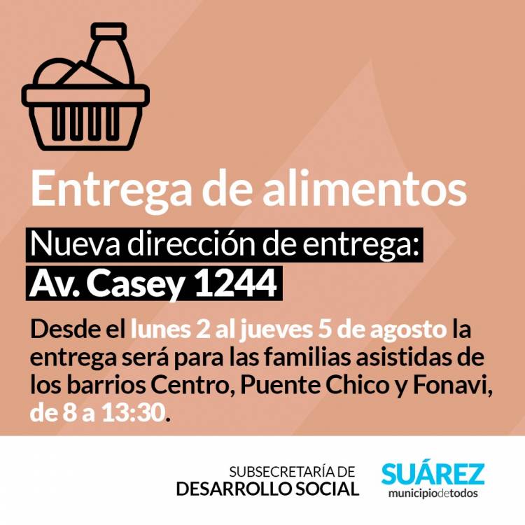 Desarrollo Social: Entrega de alimentos del mes de agosto⠀