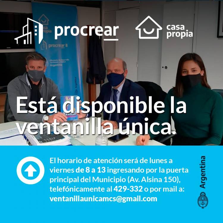 Procrear/Casa Propia: Está disponible la “ventanilla única”