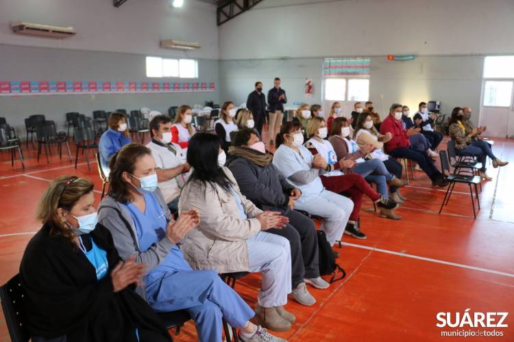 El licenciado Luciano Crededío en el marco del Día Provincial del Vacunador y la Vacunadora que se conmemoró el 26 de agosto