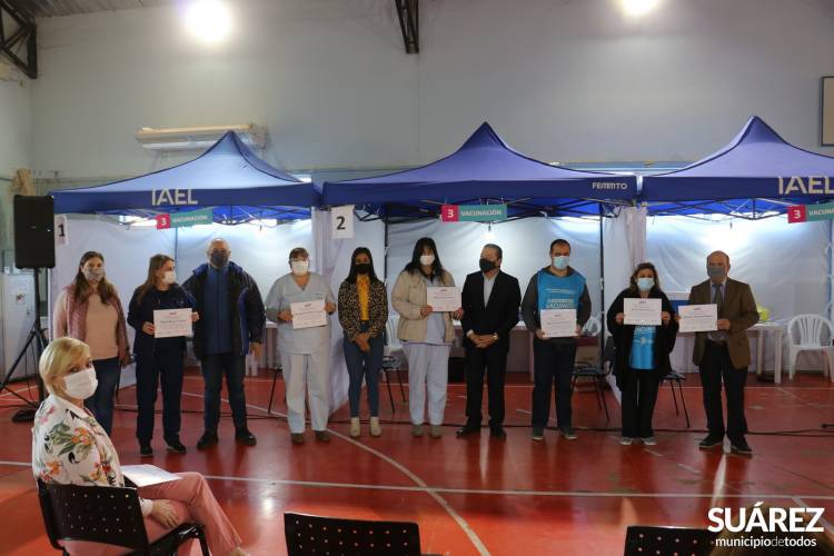 El licenciado Luciano Crededío en el marco del Día Provincial del Vacunador y la Vacunadora que se conmemoró el 26 de agosto