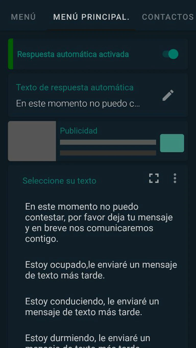 WhatsApp: cómo configurar un mensaje de respuesta automática
