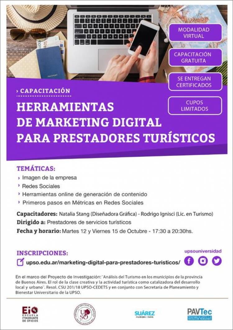 Capacitación Virtual Marketing Digital para prestadores turísticos