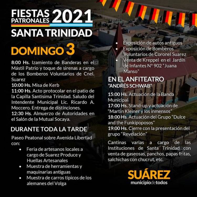 Kerb de Santa Trinidad: Espectáculos musicales, torneo de Kooser e historia de los Pueblos Alemanes