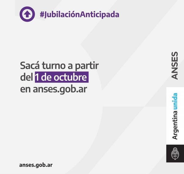 El Gobierno Nacional anunció la jubilación anticipada⠀