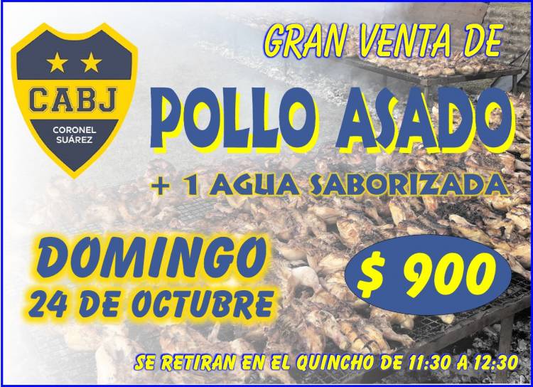 El Club Atlético Boca Juniors realiza una gran venta de pollo asado