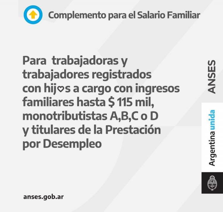 Complemento mensual para el Salario Familiar