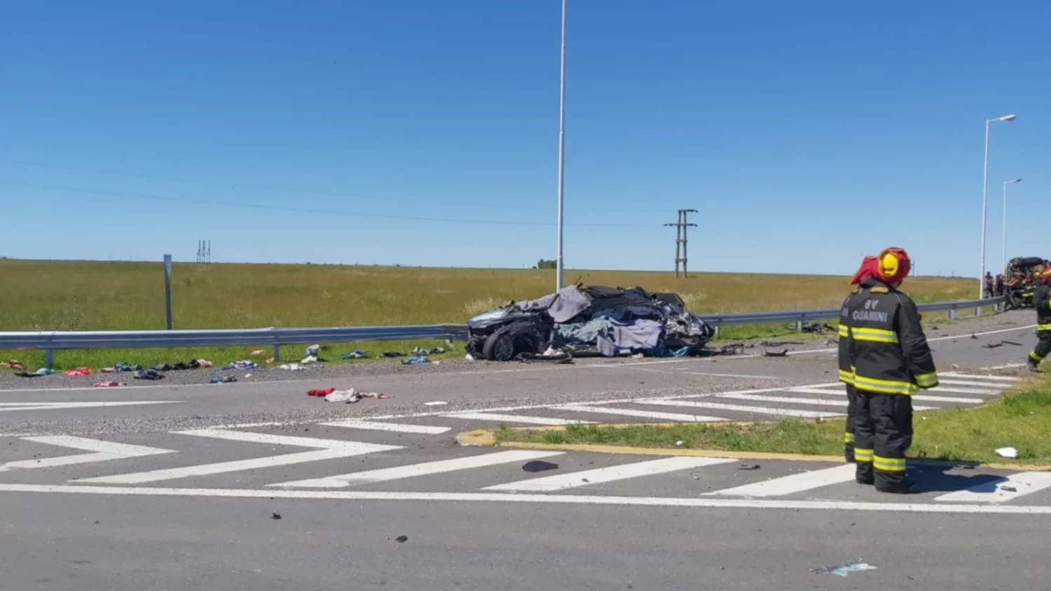 Guaminí: cuatro muertos en un accidente en el cruce de las rutas 33 y 60