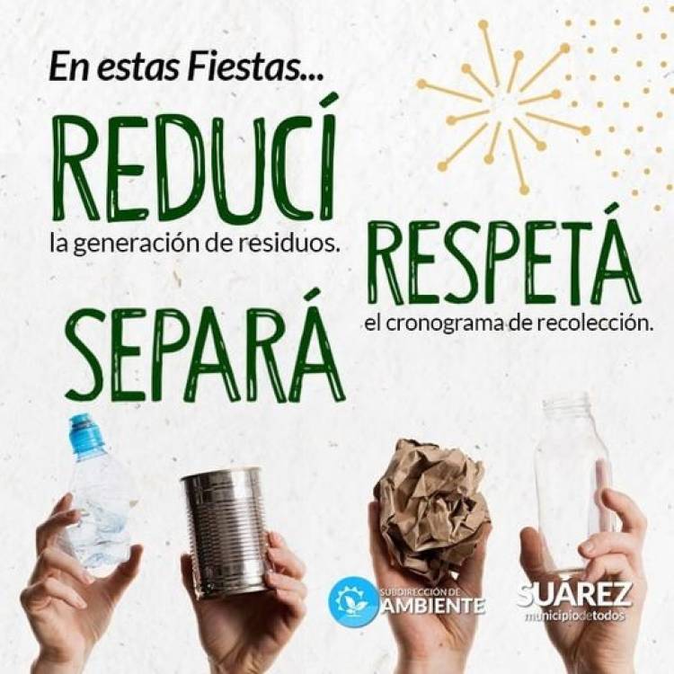 En las fiestas de fin de año el consumo y la generación de residuos crece significativamente