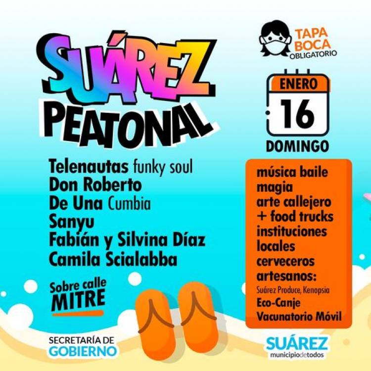 A pedido de la población: #SuarezPeatonal vuelve a recargar el verano suarense