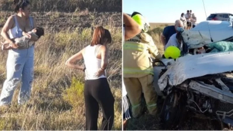 Una mujer policía amamantó a una beba que había sufrido un accidente