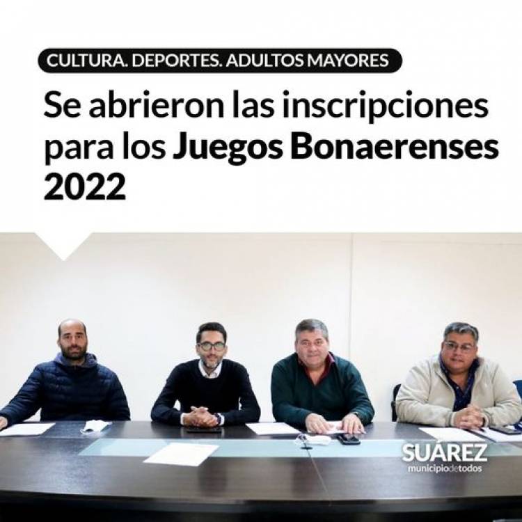Se abrieron las inscripciones para los JUEGOS BONAERENSES 2022