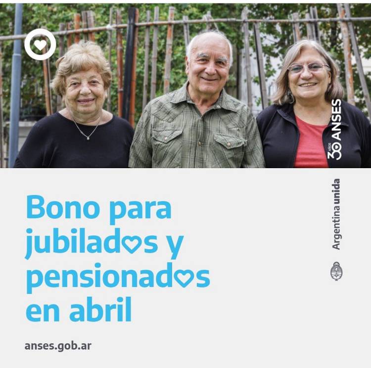 Nuevo Bono para cuidar a nuestros jubilados y jubiladas