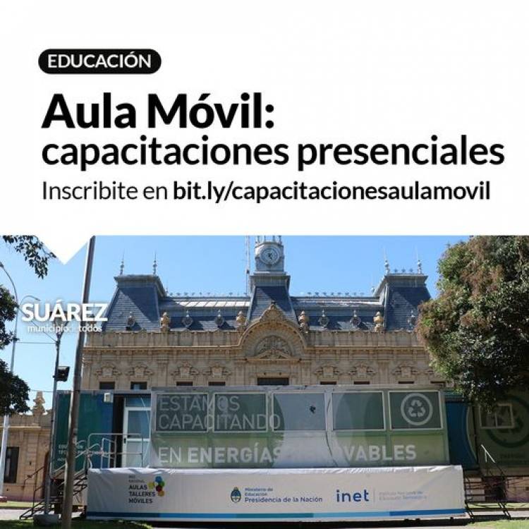 Aula Móvil: capacitaciones presenciales en el Aula Taller Móvil