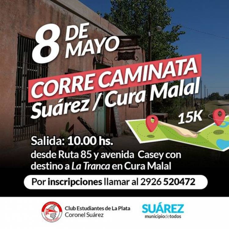 Se viene la “Corre Caminata” Suárez / Cura Malal