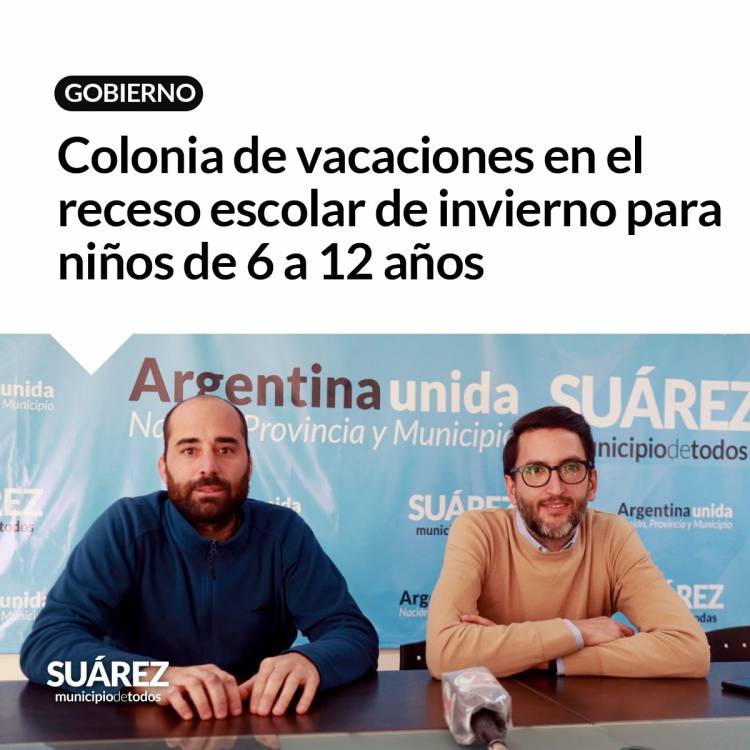 Colonia de vacaciones en el receso escolar de invierno para niños de 6 a 12 años