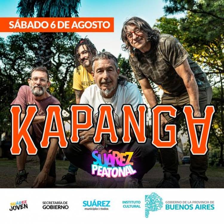 El 6 de Agosto, llega Kapanga para festejar el aniversario con todos los suarenses