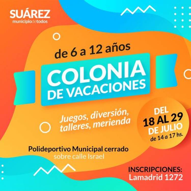 Todo listo para la colonia de vacaciones municipal en el receso escolar de invierno 