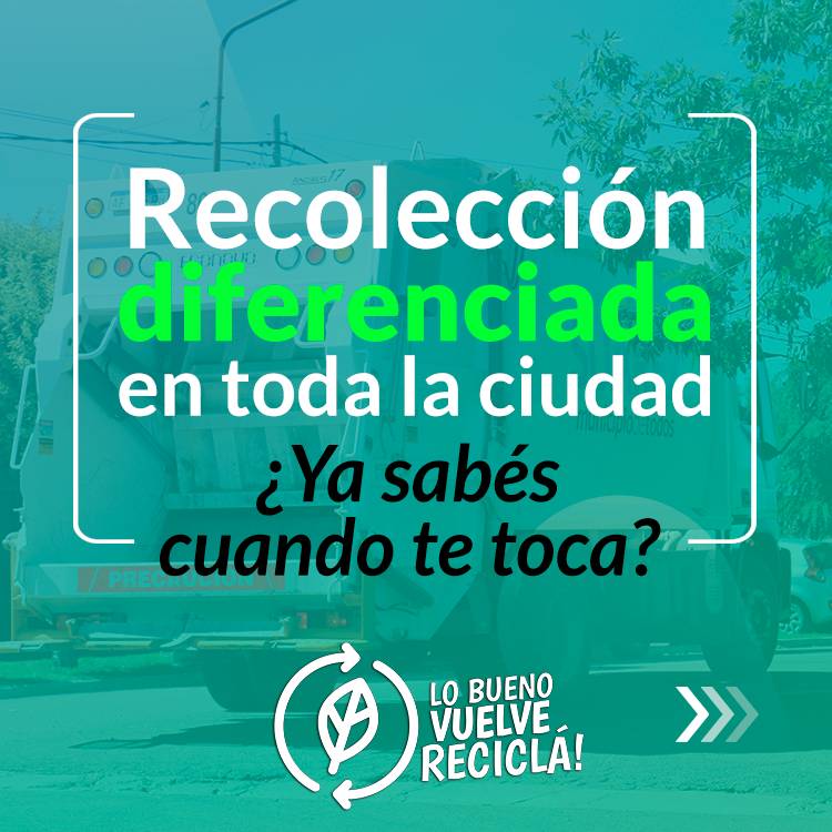 ¿Qué día pasa por tu barrio la recolección diferenciada de residuos reciclables?