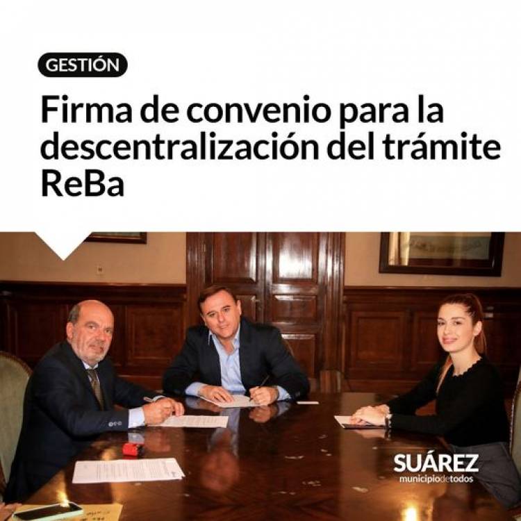Firma de convenio para la descentralización del trámite ReBa