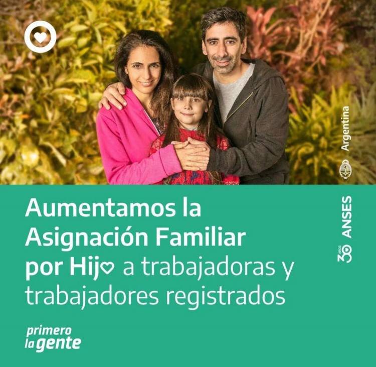 AUMENTO EN LA ASIGNACIÓN FAMILIAR POR HIJA E HIJO DE TRABAJADORAS Y TRABAJADORES REGISTRADOS