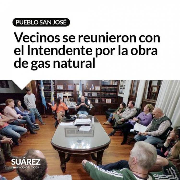 Pueblo San José: vecinos se reunieron con el Intendente por la obra de gas natural