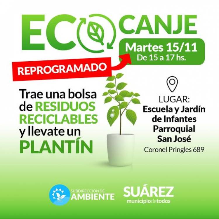Se reprogramó el Ecocanje en Pueblo San José