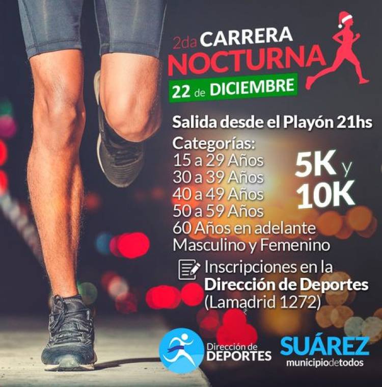 Se viene la 2da. carrera nocturna 5 km y 10 km