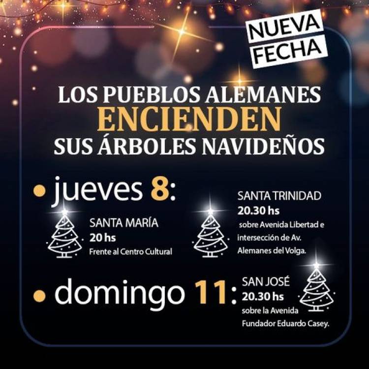 Los Pueblos Alemanes encienden sus árboles navideños