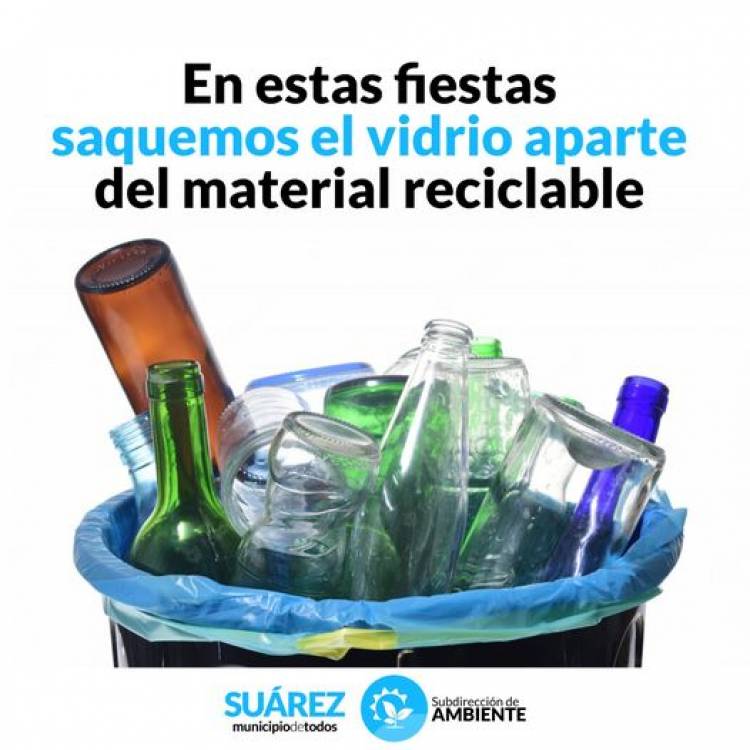 En estas fiestas saquemos el vidrio aparte del material reciclable