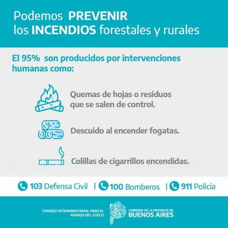 Recomendaciones para prevenir incendios forestales