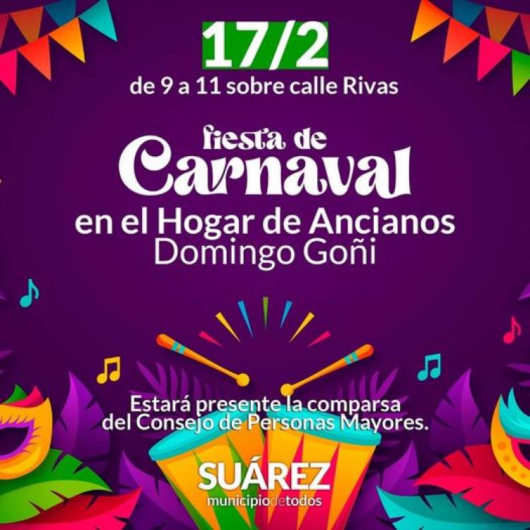 Fiesta de Carnaval en el Hogar de Ancianos Domingo Goñi