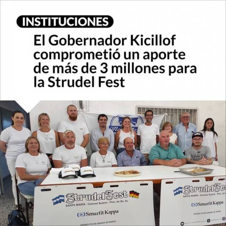 El Gobernador Kicillof comprometió un aporte de más de 3 millones para la Strudel Fest