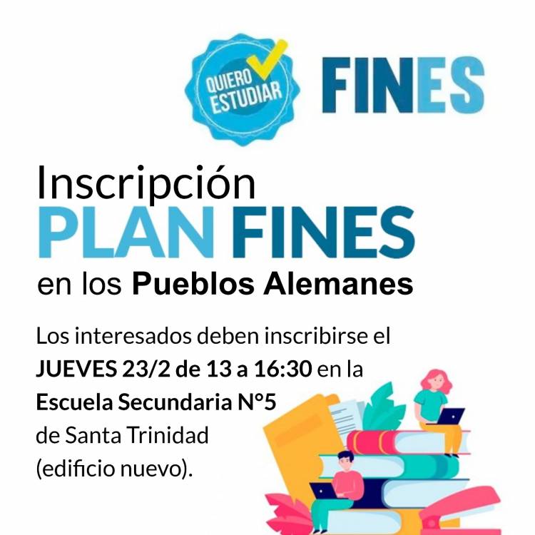 Inscripción al Plan FINES en los Pueblos Alemanes