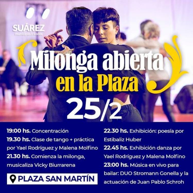 Milonga abierta en la Plaza