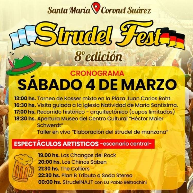 Todo listo para la 8va. edición de la Strudel Fest