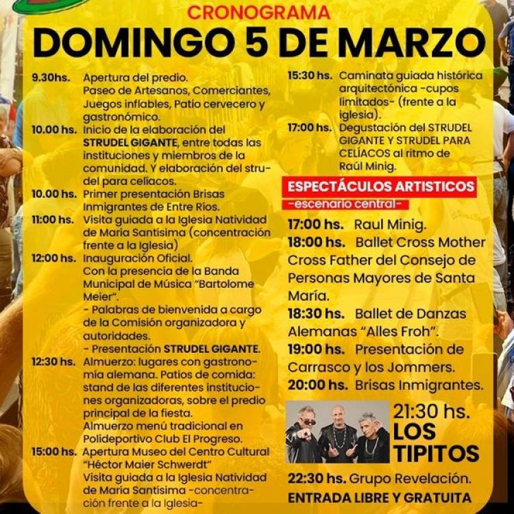 Todo listo para la 8va. edición de la Strudel Fest