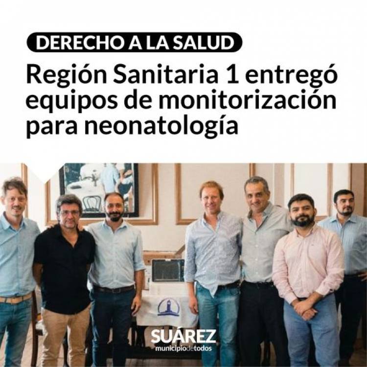 Región Sanitaria 1 entregó equipos de monitorización para neonatología