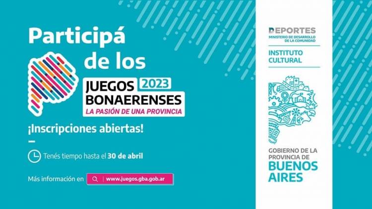 Ya están abiertas las inscripciones para la Edición 32 de los Juegos Bonaerenses