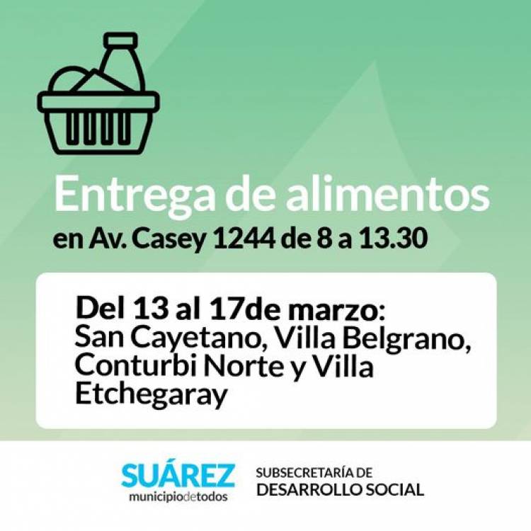 ENTREGA DE ALIMENTOS DEL MES DE MARZO