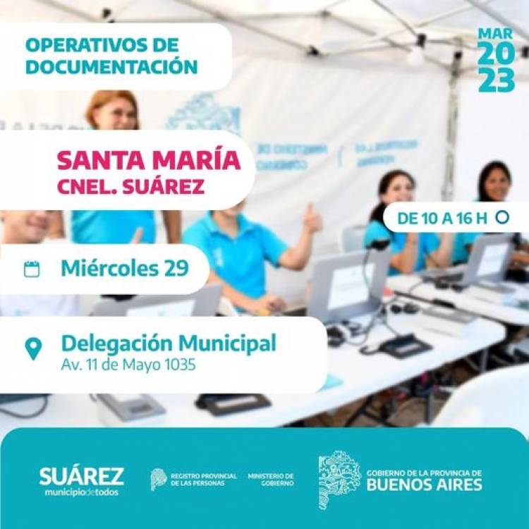 Operativo de documentación en Santa María