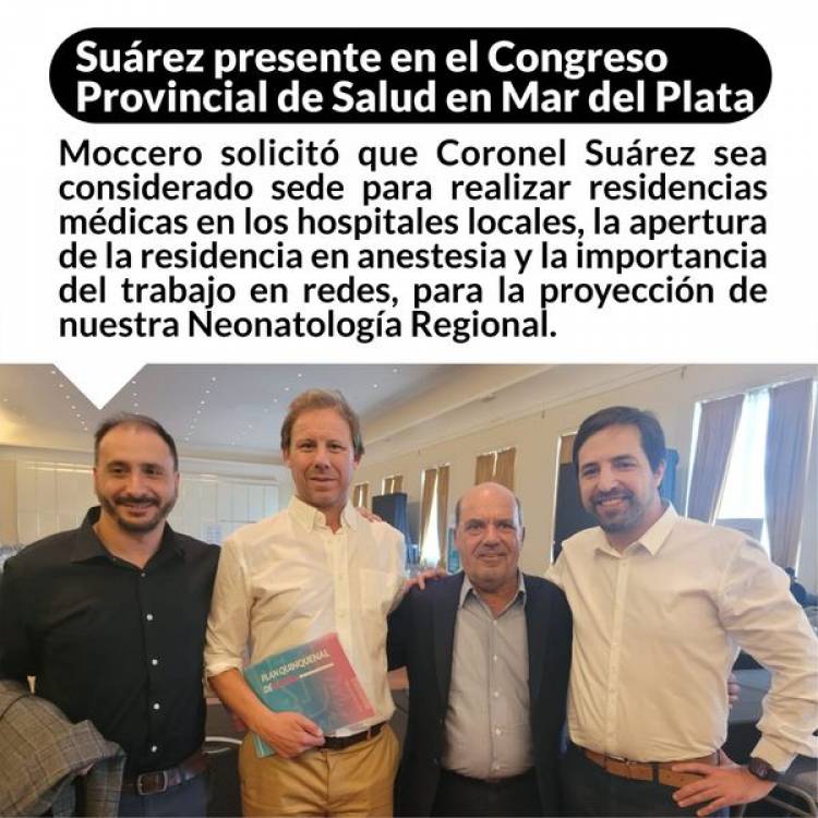 Coronel Suárez presente en el Congreso Provincial de Salud en Mar del Plata