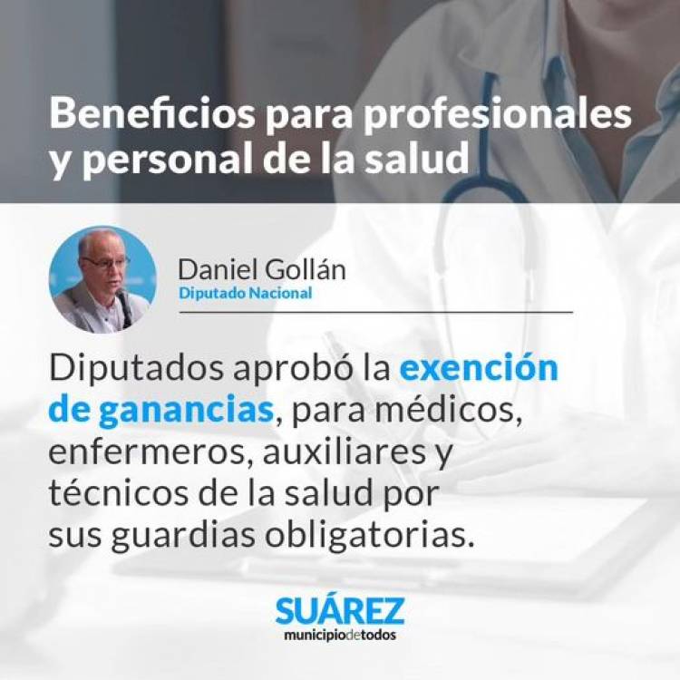 Diputados aprobó la eximición del impuesto a las Ganancias para el personal de salud