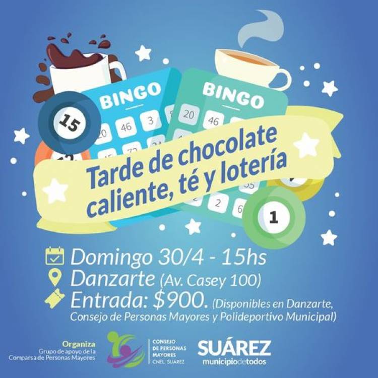 Tarde de chocolate, té y lotería  