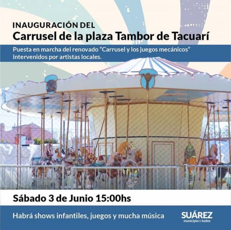 Inauguración del Carrusel de la plaza Tambor de Tacuarí