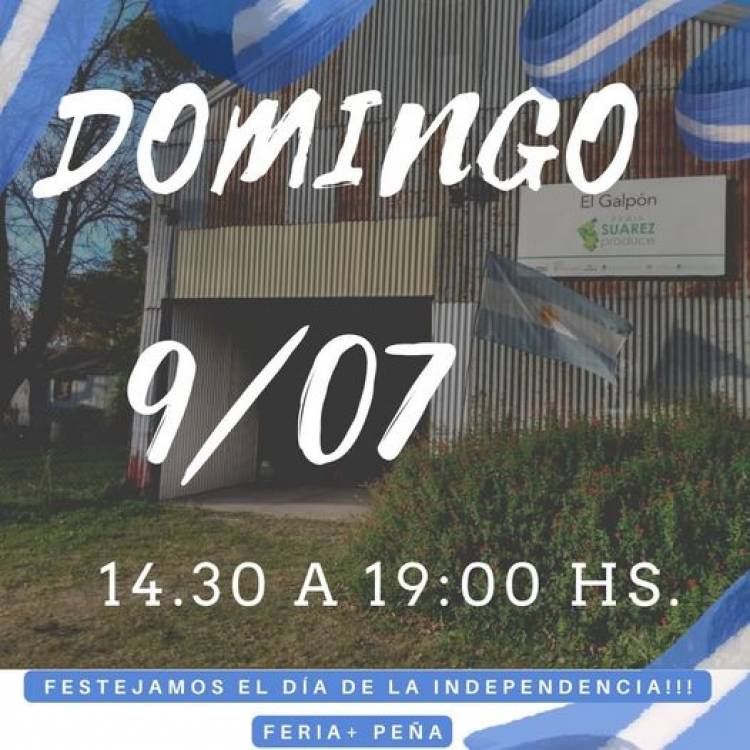 Este domingo te invitamos a celebrar nuestra fecha patria!!!