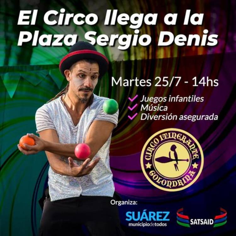 Seguimos de Vacaciones y el circo llega a la plaza Sergio Denis