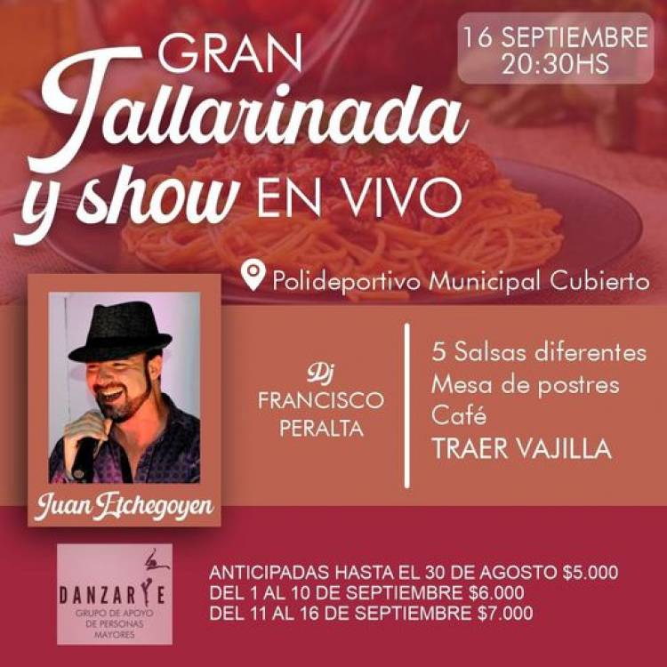 Gran Tallarinada y show en vivo