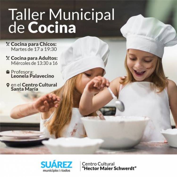 Taller Municipal de Cocina para niños y adultos en Santa María