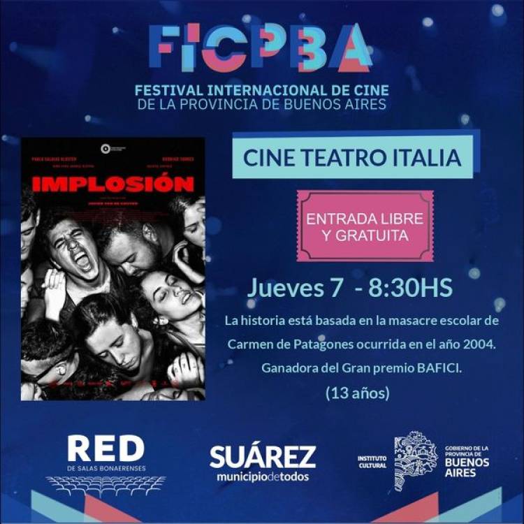 El Festival Internacional de Cine de la Provincia de Buenos Aires llega a Coronel Suárez